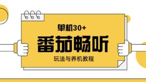 (13966期)番茄畅听玩法与养机教程:单日日入30+。-中创网_分享创业项目_助您在家赚钱