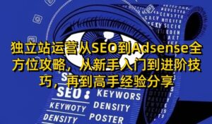 独立站运营从SEO到Adsense全方位攻略,从新手入门到进阶技巧,再到高手经验分享-中创网_分享创业项目_助您在家赚钱