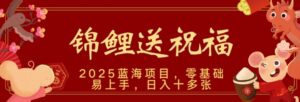 2025蓝海赛道锦鲤送祝福，保姆级教学，新跑法，小白也能轻松上手，可矩阵操作-中创网_分享创业项目_助您在家赚钱