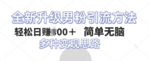 全新升级男粉引流方法，不需要真人出境，不需要你有才艺，二创风格 简单暴力-中创网_分享创业项目_助您在家赚钱