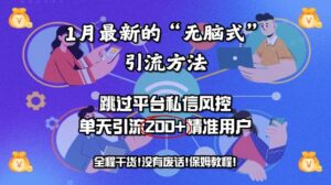1月最新“没脑子式”推广方法,绕过服务平台私聊风险控制,单日引流方法200 精准客户-中创网_分享创业资讯_网络项目资源-中创网_分享创业项目_助您在家赚钱