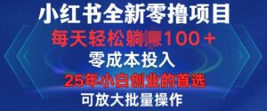 小红书全新纯零撸项目,只要有号就能玩,可放大批量操作,轻松日入100+【揭秘】-中创网_分享创业项目_助您在家赚钱