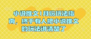 小说推文1月份玩法指南，终于有人把小说推文的玩法讲清楚了!-中创网_分享创业项目_助您在家赚钱