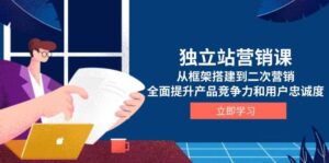 独立站营销课,从框架搭建到二次营销,全面提升产品竞争力和用户忠诚度-中创网_分享创业项目_助您在家赚钱