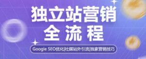 独立站营销全流程,Google SEO优化,社媒站外引流,独家营销技巧-中创网_分享创业项目_助您在家赚钱