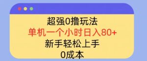 超强0撸玩法，录录数据，单机一小时轻松几十，小白轻松上手，简单0成本-中创网_分享创业项目_助您在家赚钱
