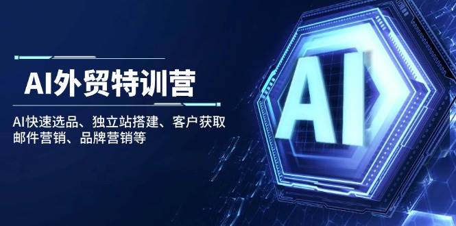 AI出口外贸夏令营：AI迅速选款、自建站构建、顾客获得、电子邮件营销、品牌推广等-中创网_分享创业项目_助您在家赚钱