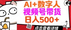 AI 虚拟数字人视频号带货,使用方便新手入门轻轻松松日入5张-中创网_分享创业项目_助您在家赚钱