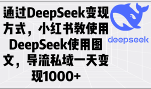 (14179期)根据DeepSeek变现模式,小红书的教应用DeepSeek图文并茂,引流公域一天转现1000-中创网_分享创业项目_助您在家赚钱
