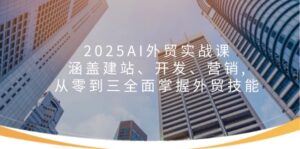 (14135期)2025AI出口外贸实战演练课:包含建网站、开发设计、营销推广, 从零到三全面了解出口外贸专业技能-中创网_分享创业项目_助您在家赚钱