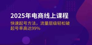 2025年电子商务在线课程：迅速养号方式，总流量等级轻轻松松破，养号率为99%-中创网_分享创业项目_助您在家赚钱