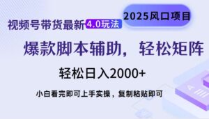 (14071期)视频号带货全新4.0游戏玩法,著作制作简单,当日养号,拷贝,轻轻松松引流矩阵...-中创网_分享创业项目_助您在家赚钱