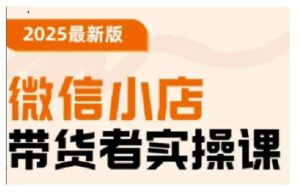 2025最新版微信小商店卖货者实操课,基本操作到高级运营方法,快速入门-中创网_分享创业项目_助您在家赚钱