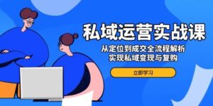私域流量运营实战演练课,从查找到交易量全过程分析,完成私域变现与回购-中创网_分享创业项目_助您在家赚钱