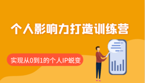 个人影响力打造出夏令营:包含本人IP推出的每个重要环节,即从0到1本人的IP成长-中创网_分享创业项目_助您在家赚钱