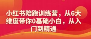 小红书的陪跑夏令营,从6大层面陪你0基本新手,实用教程-中创网_分享创业项目_助您在家赚钱