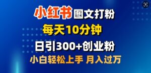 2月小红书的图文并茂磨粉,每日10min,日引300 自主创业粉,新手轻轻松松月收入过W-中创网_分享创业项目_助您在家赚钱