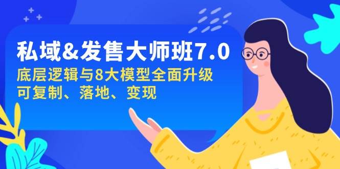 公域&开售-大师班第7期，底层思维与8大模型全新升级 复制推广 落地式 转现-中创网_分享创业项目_助您在家赚钱