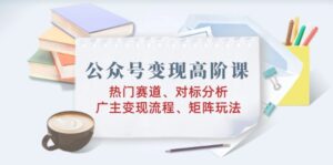 (14177期)微信公众号转现高级课:受欢迎跑道、对标分析、广告商转现步骤、引流矩阵游戏玩法-中创网_分享创业项目_助您在家赚钱