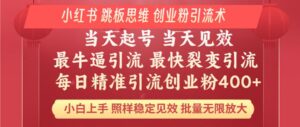 (14222期)小红书的 妙用梯子逻辑思维 每日暴力行为引流方法400+精确自主创业粉 新手福利 实际效果打满...-中创网_分享创业项目_助您在家赚钱