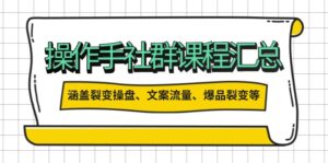 (14104期)操作员社群营销课程内容归纳,包含裂变式股票操盘、创意文案总流量、爆款裂变式等多个方面具体内容-中创网_分享创业项目_助您在家赚钱