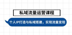 (14137期)私域流量运营课程内容,本人IP塑造与公域构建,推动学生完成数据流量变现-中创网_分享创业项目_助您在家赚钱