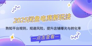 (14232期)2025闲鱼平台电子商务新模式,熟识运营规则,防范风险,提升店铺曝出与转换率-中创网_分享创业项目_助您在家赚钱
