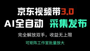 (14262期)京东商城短视频带货3.0,Ai自动式收集+自动发布,彻底解锁新技能,收益无限制...-中创网_分享创业项目_助您在家赚钱