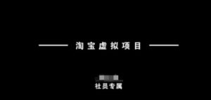 淘宝虚拟新项目，从技术到实际操作，萌新也可以快速入门-中创网_分享创业项目_助您在家赚钱