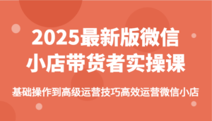 2025最新版微信小商店卖货者实操课,基本操作到高级运营方法高效管理微小店-中创网_分享创业项目_助您在家赚钱