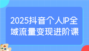 2025抖音个人IP全域流量变现进阶课:选爆品、抖音付费投流、千川投流实操及优化等-中创网_分享创业项目_助您在家赚钱
