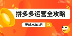 (14184期)拼多多运营全攻略:从0到日销千单,爆款内功+付费推广+黑科技(更新25年3月)-中创网_分享创业项目_助您在家赚钱