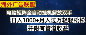 (14540期)国外广告联盟平台每日数分钟日入1000 没脑子实际操作,可引流矩阵并附有管道收益-中创网_专注互联网创业,项目资源整合-中创网_分享创业项目_助您在家赚钱