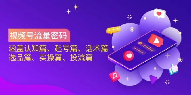 微信视频号总流量登陆密码：包含认知能力篇、养号篇、销售话术篇、选款篇、实际操作篇、投流篇-中创网_专注互联网创业,项目资源整合-中创网_分享创业项目_助您在家赚钱