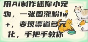 用AI制做迷你小小宠物,一张图增粉1w ,变现渠道多样化,教你如何-中创网_专注互联网创业,项目资源整合-中创网_分享创业项目_助您在家赚钱