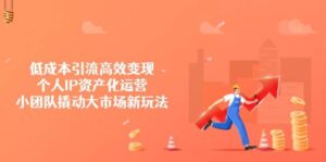 降低成本引流方法高效率转现,本人IP财产化运营,小团体撬起市场新模式-中创网_专注互联网创业,项目资源整合-中创网_分享创业项目_助您在家赚钱
