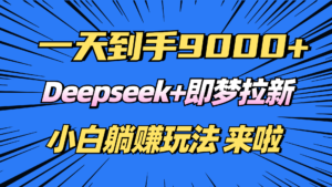 （14371期）日入9000 ！Deepseek 即梦拉新，初学者躺着赚钱攻略大全来了！-中创网_分享创业项目_助您在家赚钱