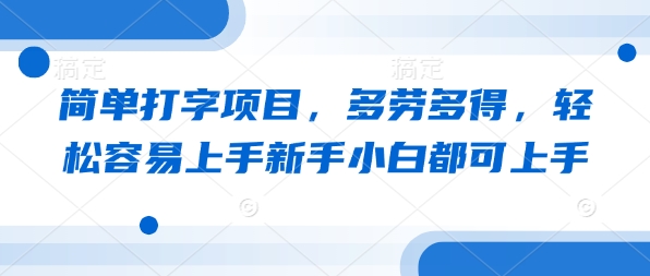 简易电脑打字新项目，能者多劳，轻轻松松易上手新手入门都可以入门-中创网_分享创业项目_助您在家赚钱