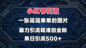 小红书图片玩法，运用一张很简单的照片，暴力行为引流方法精确自主创业粉，单日引流方法500-中创网_专注互联网创业,项目资源整合-中创网_分享创业项目_助您在家赚钱