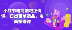 小红书电商陪跑正价课,小红书官方认证电商讲师教学,日出百单选品,电商掘进课-中创网_分享创业项目_助您在家赚钱