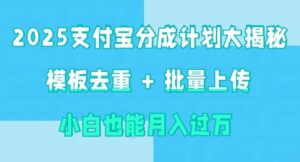 2025支付宝钱包分为方案大曝光 模版去重复 批量采集 新手也可以月入了w-中创网_专注互联网创业,项目资源整合-中创网_分享创业项目_助您在家赚钱