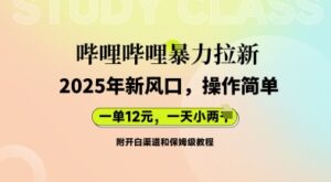 哔哩哔哩暴力拉新：2025年新风口，一单12元，一天数张(附开白渠道和保姆级教程)-中创网_分享创业项目_助您在家赚钱