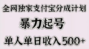 各大网站独家代理支付宝钱包分为方案,暴力行为养号,单人单日收益好几张-中创网_分享创业项目_助您在家赚钱