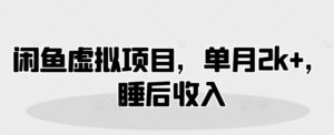 闲鱼平台虚拟资源项目,单月2k ,睡后收入-中创网_专注互联网创业,项目资源整合-中创网_分享创业项目_助您在家赚钱