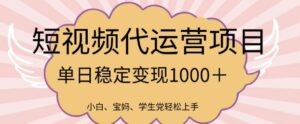 2025全新蓝海项目,新媒体代运营日入好几张【揭密】-中创网_分享创业项目_助您在家赚钱
