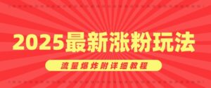漂亮美女账户增粉窍门,2025全新增粉游戏玩法,总流量发生爆炸附具体实例教程-中创网_分享创业项目_助您在家赚钱