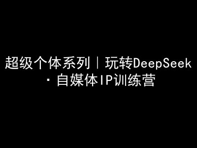 超级个体系列产品，轻松玩DeepSeek·自媒体平台IP夏令营，deepseek实例教程-中创网_分享创业项目_助您在家赚钱