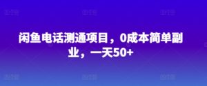 闲鱼平台手机测通新项目，0成本费简易第二职业，一天50-中创网_专注互联网创业,项目资源整合-中创网_分享创业项目_助您在家赚钱