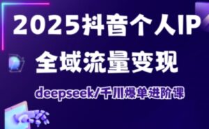 2025抖音个人IP全域流量转现升阶课,deepseek巨量千川打造爆款升阶课-中创网_专注互联网创业,项目资源整合-中创网_分享创业项目_助您在家赚钱