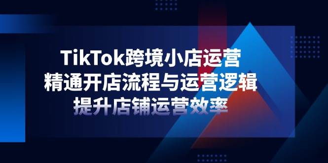 TikTok跨境小店运营，精通开店流程与运营逻辑，提升店铺运营效率-中创网_分享创业项目_助您在家赚钱